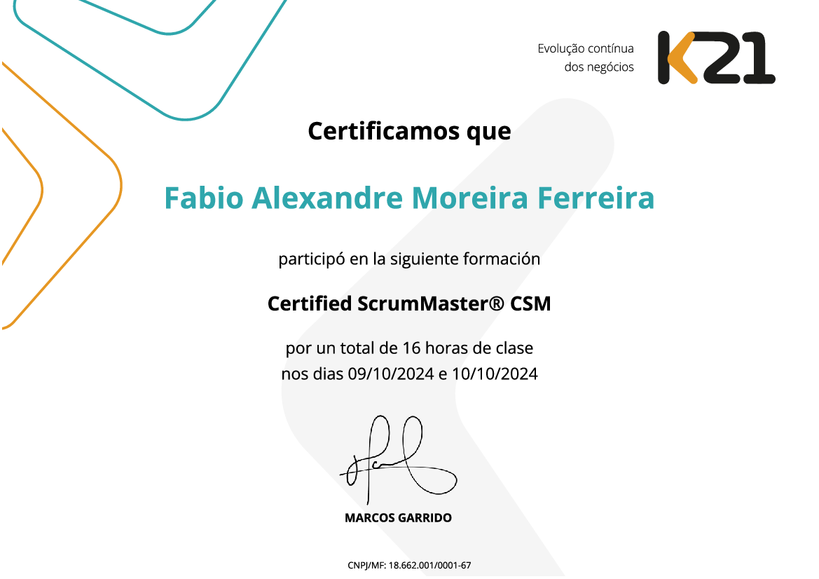 Certificado K21